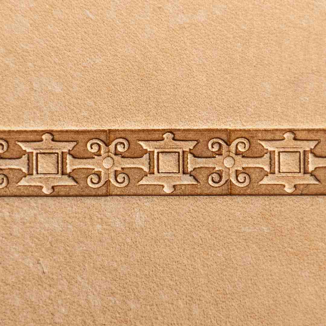 LT175 Geometric Leather Stamping Tool–Ornate Border Geometric 18x10mm (5/7" x 2/5")