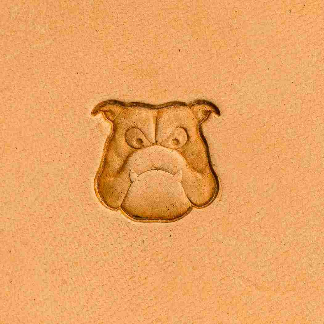 LT257 Dog Leather Stamping Tool–Bull Face Dog 15x14mm (7/12" x 5/9")