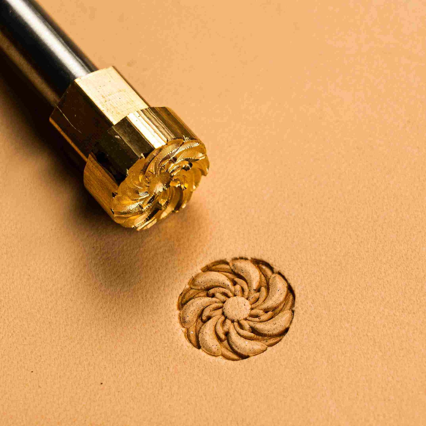 Pattern Leather Stamp – Swirl Mandala