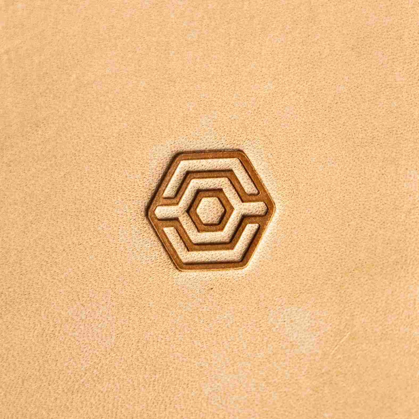 Leather Stamping Tool LT003 14x13mm from Geometric Leather Stamp collection, single imprint on leather, modern Geometric design