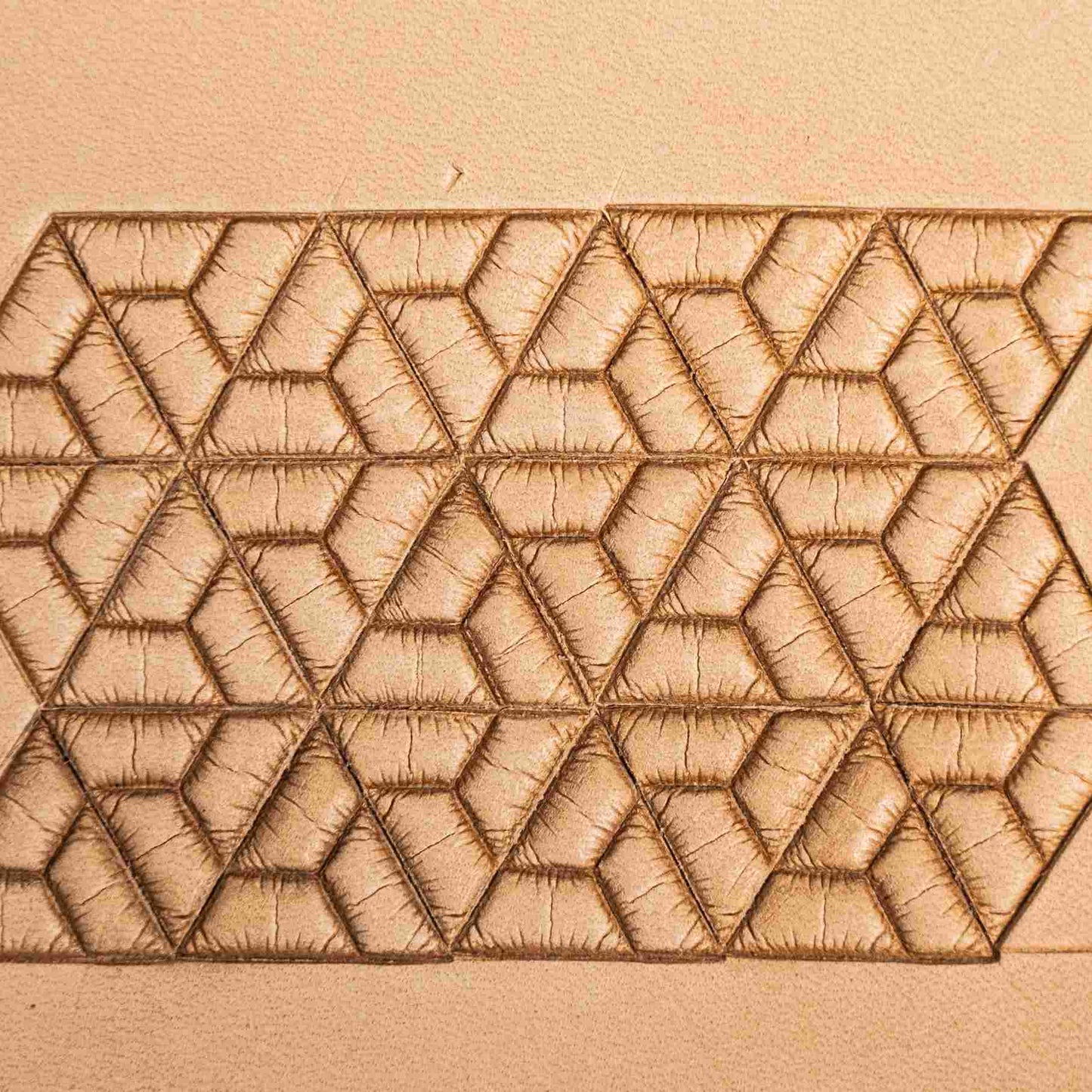 LT038 Geometric Leather Stamping Tool–3D Cubes Geometric