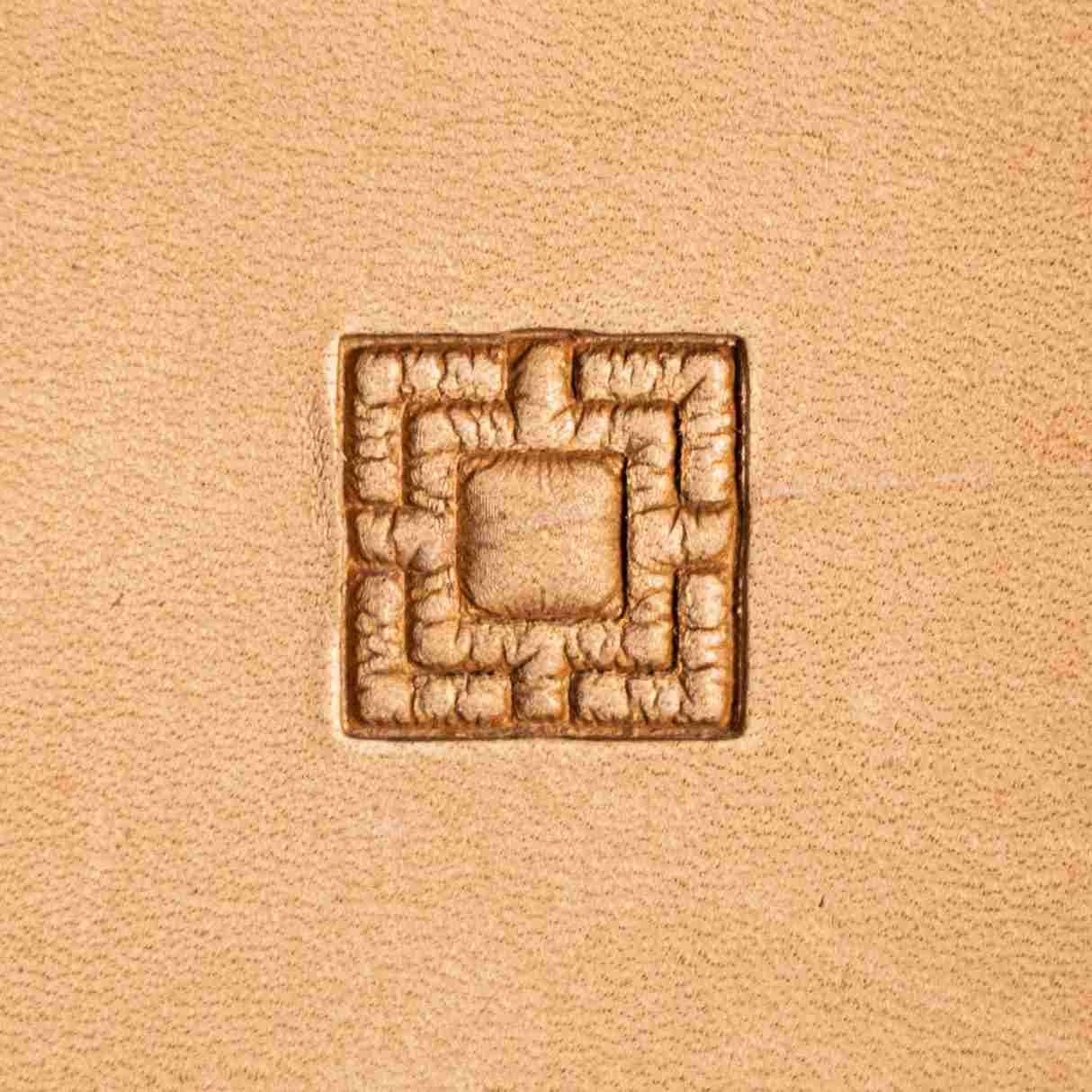 LT063 Geometric Leather Stamping Tool–Square Tiles Geometric 19x19mm (3/4"x3/4")