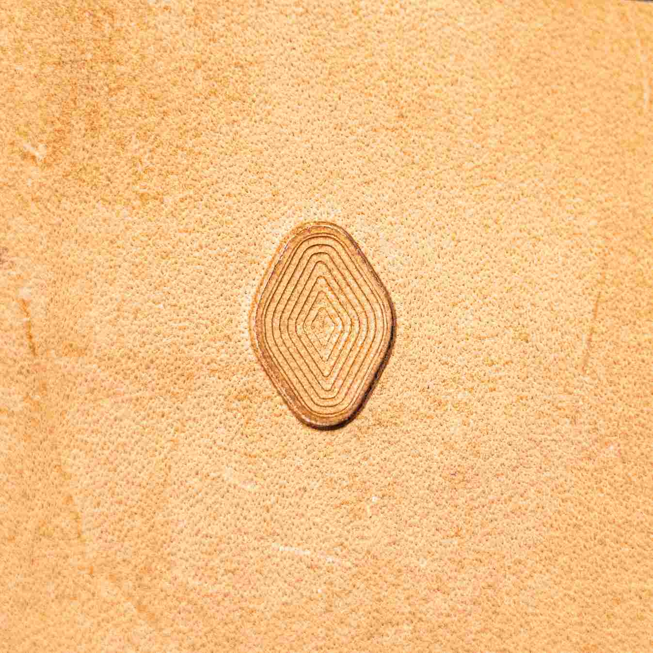 Leather Stamping Tool LT002 from Geometric Leather Stamp collection, single vertical imprint on leather