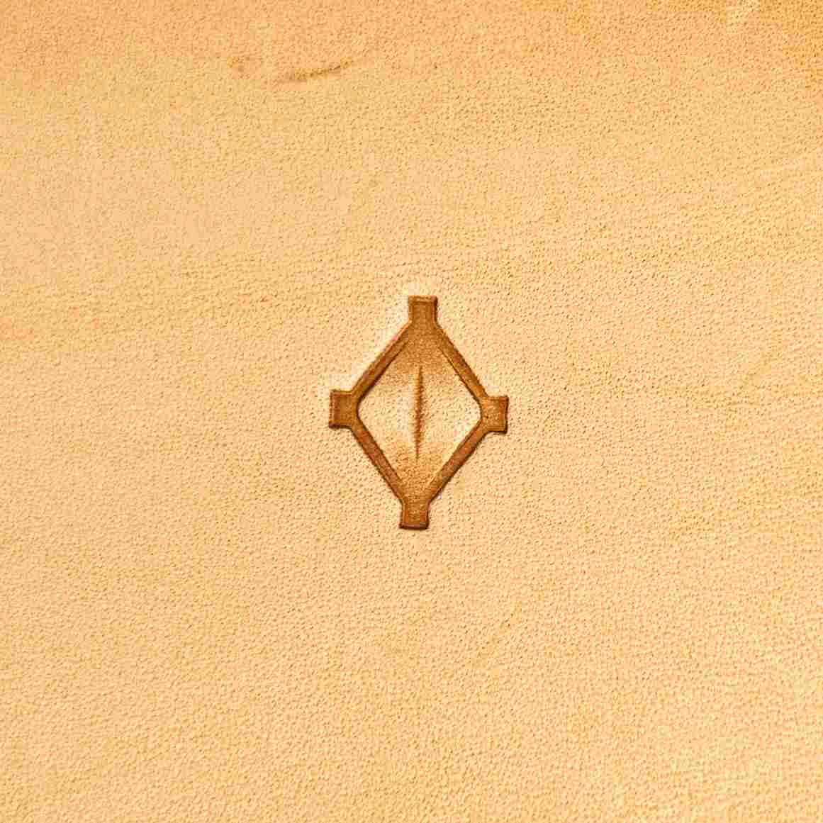 LT025 Geometric Leather Stamping Tool–Diamond Lattice Geometric 14x11mm (9/16"x7/16")