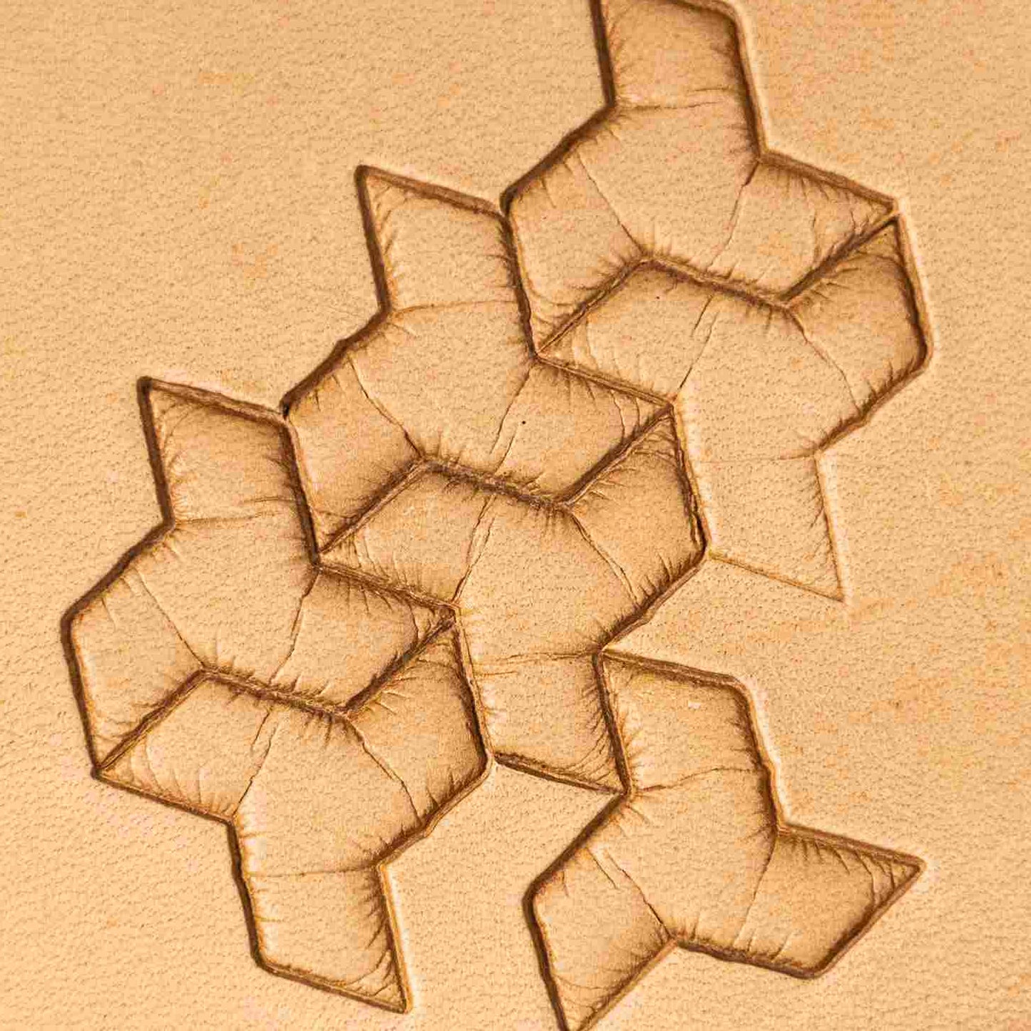LT036 Geometric Leather Stamping Tool–Interlocking Shapes Geometric