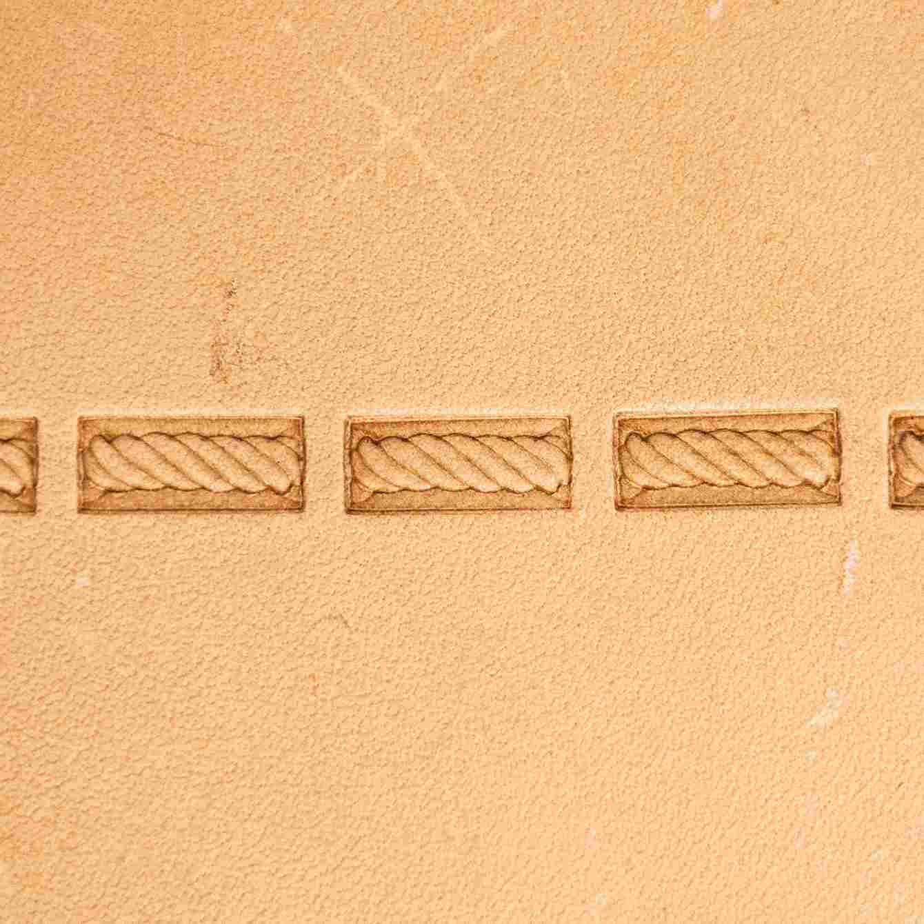 LT058 Geometric Leather Stamping Tool–Rope Rectangles Geometric 14x6mm (9/16"x1/4")