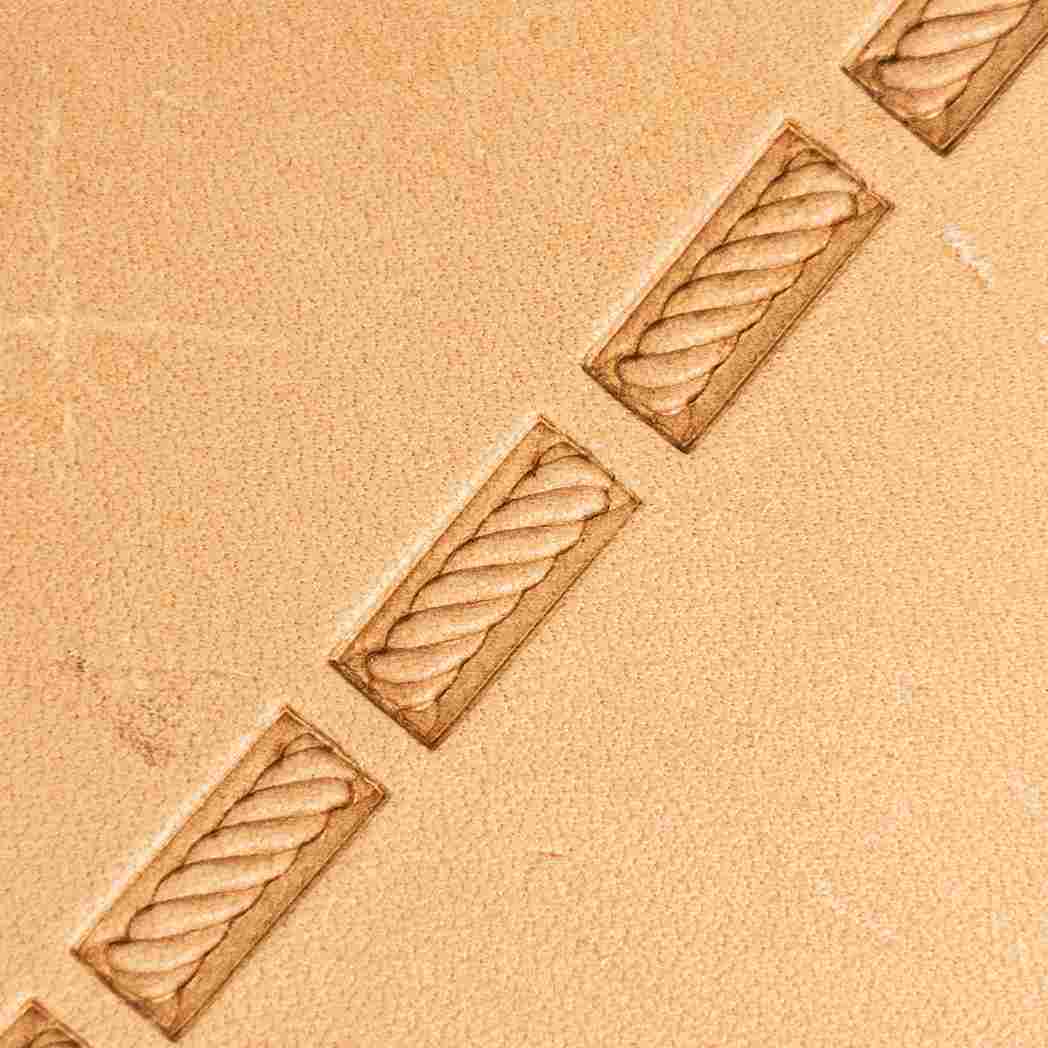 LT058 Geometric Leather Stamping Tool–Rope Rectangles Geometric 14x6mm (9/16"x1/4")