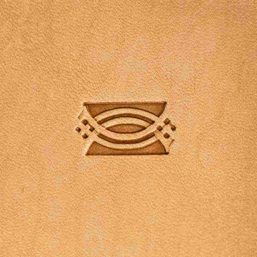 LT125 Geometric Leather Stamping Tool–Interlace Geometric 17x9mm (2/3" x 5/14")
