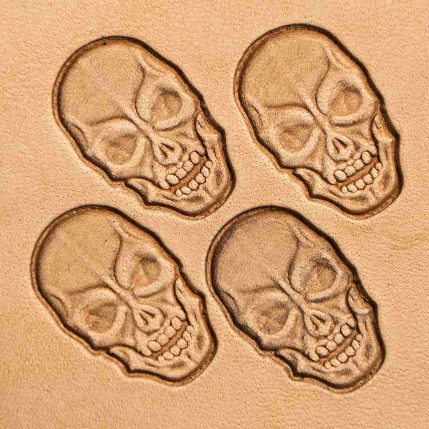 LT080 Skull Leather Stamping Tool–Grim Face Skull 19x12mm (3/4" x 7/15")