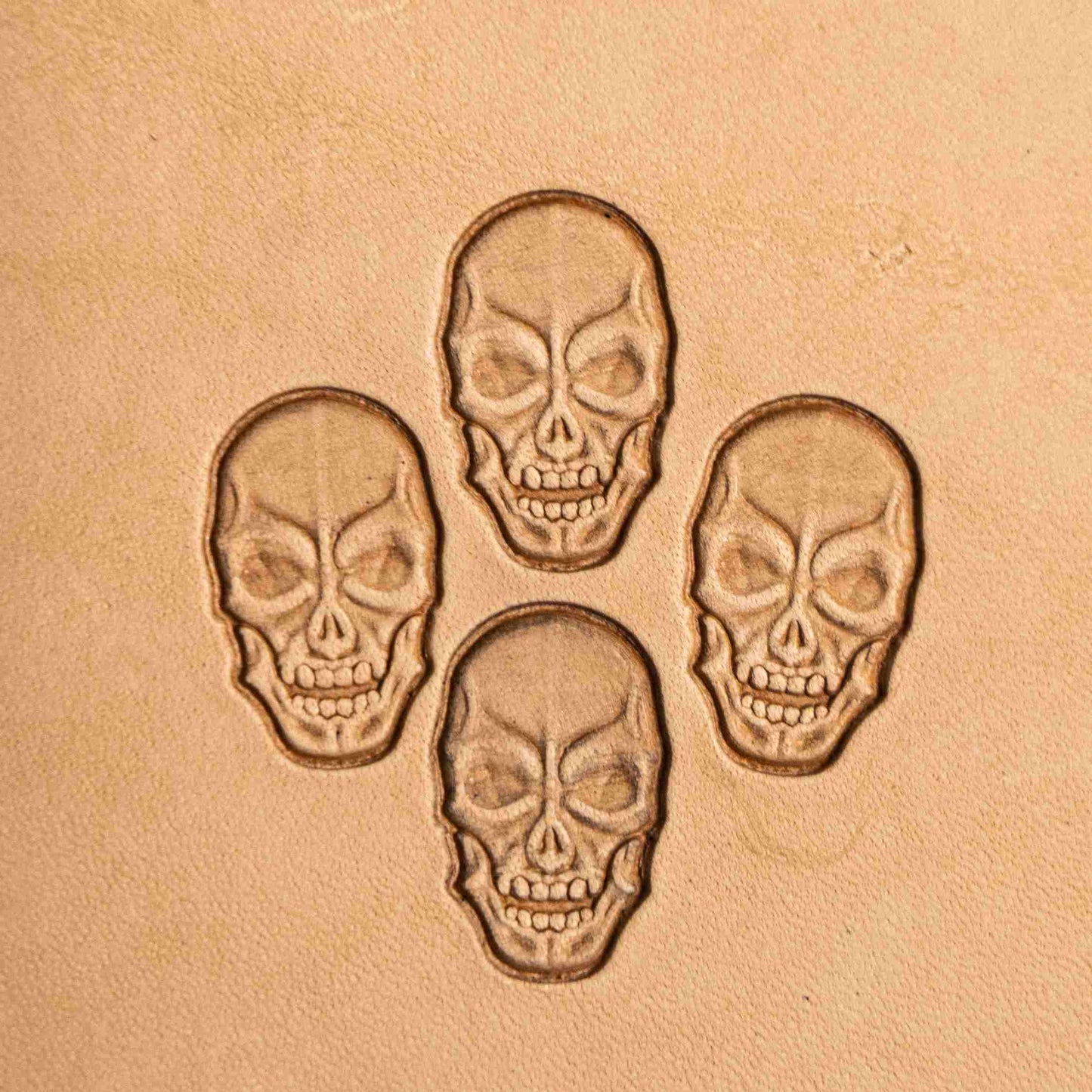 LT080 Skull Leather Stamping Tool–Grim Face Skull 19x12mm (3/4" x 7/15")