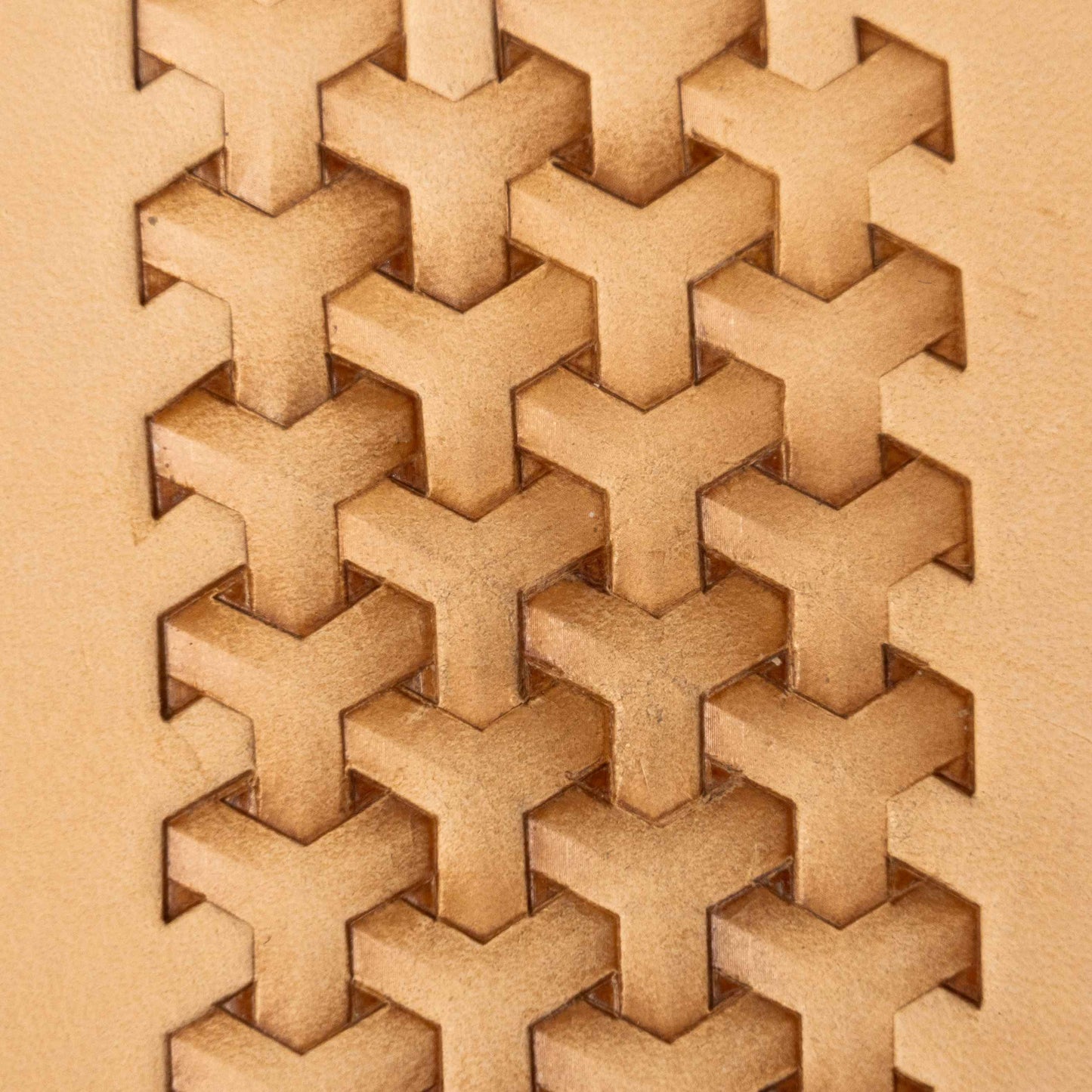LT004 Geometric Leather Stamping Tool–Interlocking Shapes Geometric