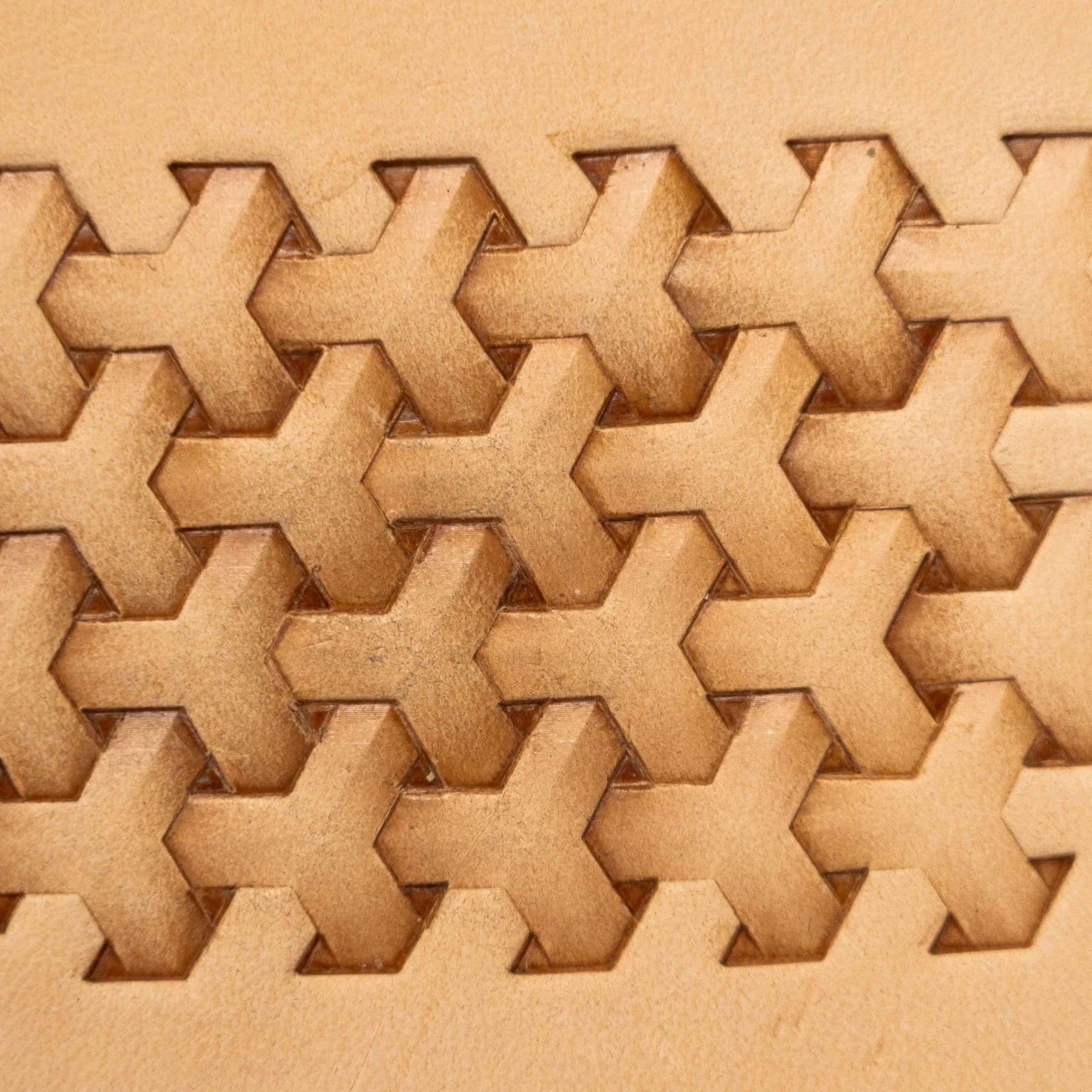LT004 Geometric Leather Stamping Tool–Interlocking Shapes Geometric