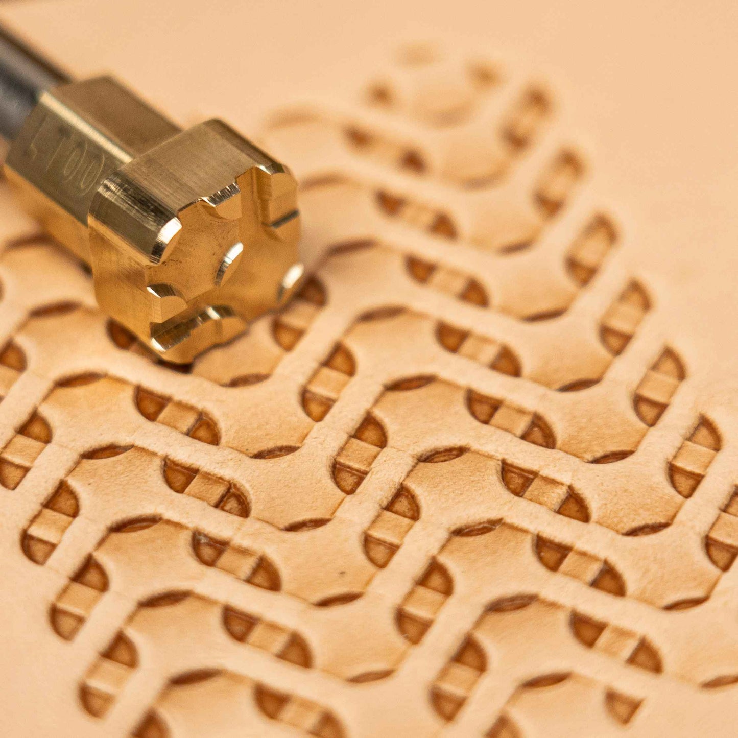 Basket Weave Leather Stamp – Interlaced