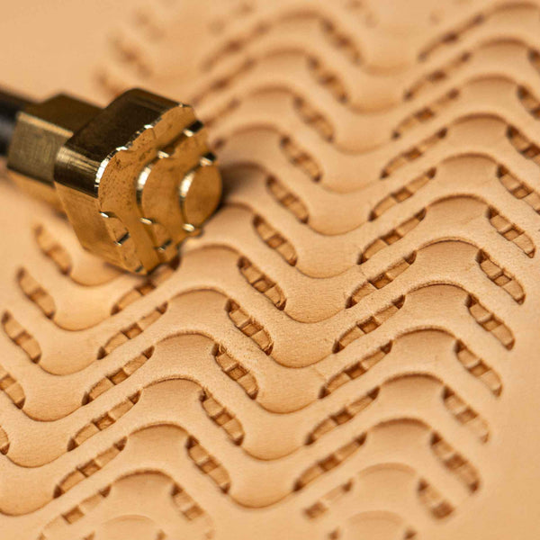Pattern Leather Stamp – Wavy Lines