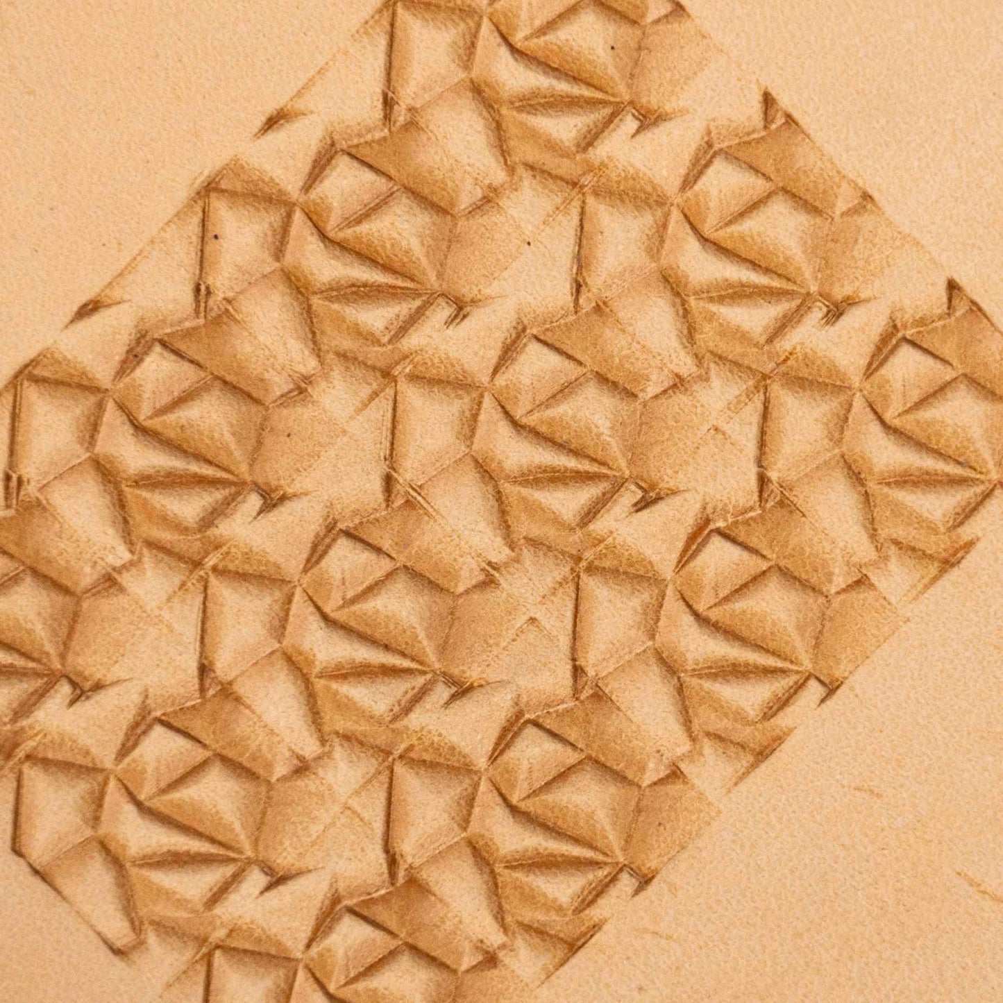 LT051 Geometric Leather Stamping Tool–Origami Style Geometric 16x16mm (5/8"x5/8")