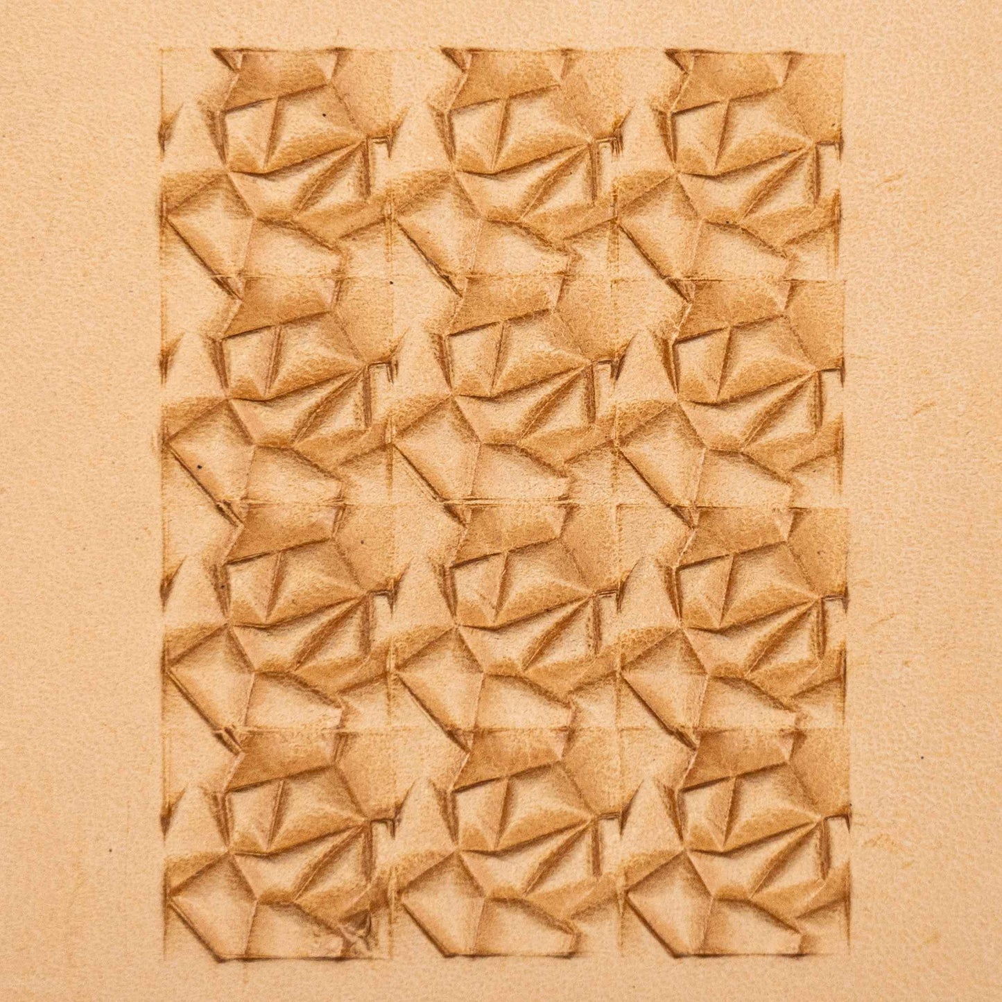 LT051 Geometric Leather Stamping Tool–Origami Style Geometric 16x16mm (5/8"x5/8")