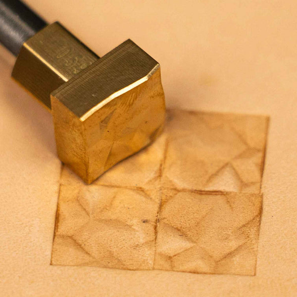 Geometric Leather Stamp – Faceted Squares