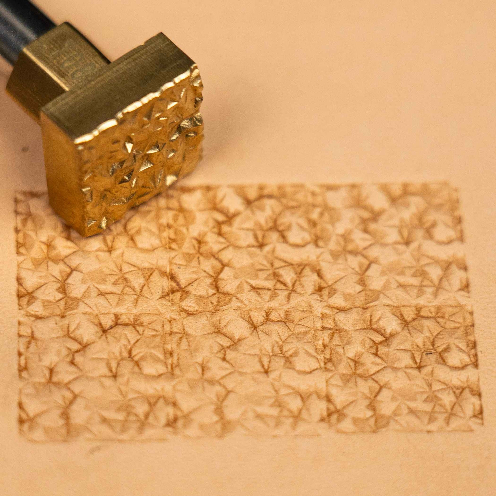 Geometric Leather Stamp – Faceted Texture