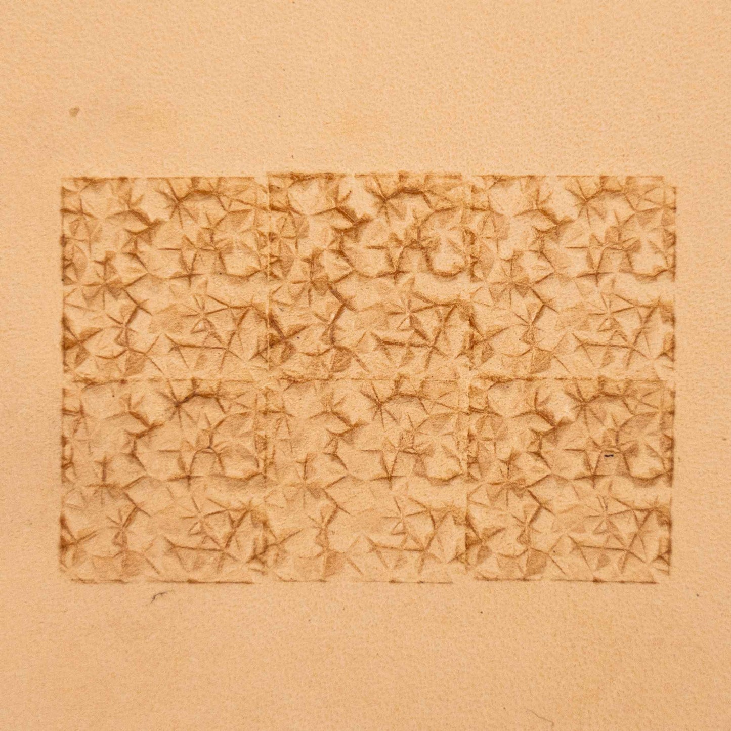 LT085 Geometric Leather Stamping Tool–Faceted Texture Geometric 16x16mm (5/8" x 5/8")