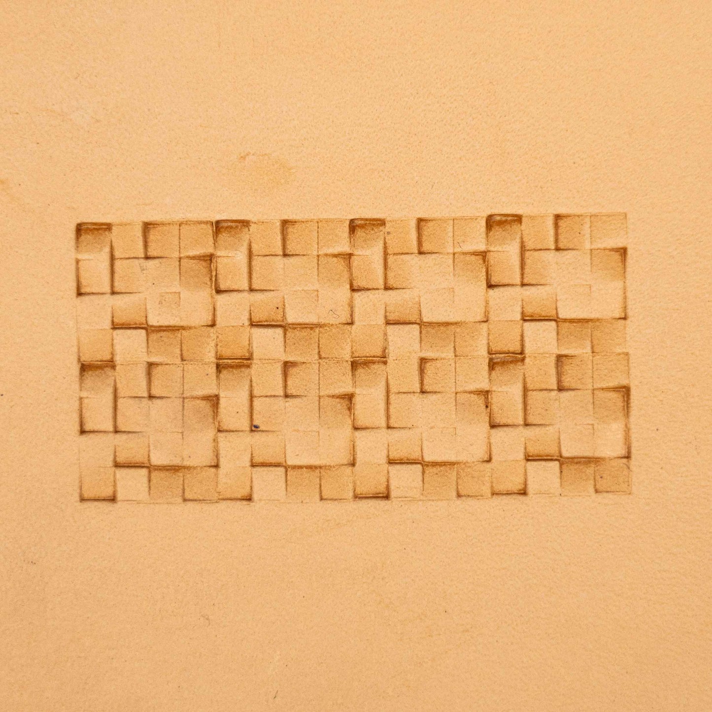 LT113 Basket Weave Leather Stamping Tool–Interlocking Squares Basket Weave 14x14mm (5/9" x 5/9")