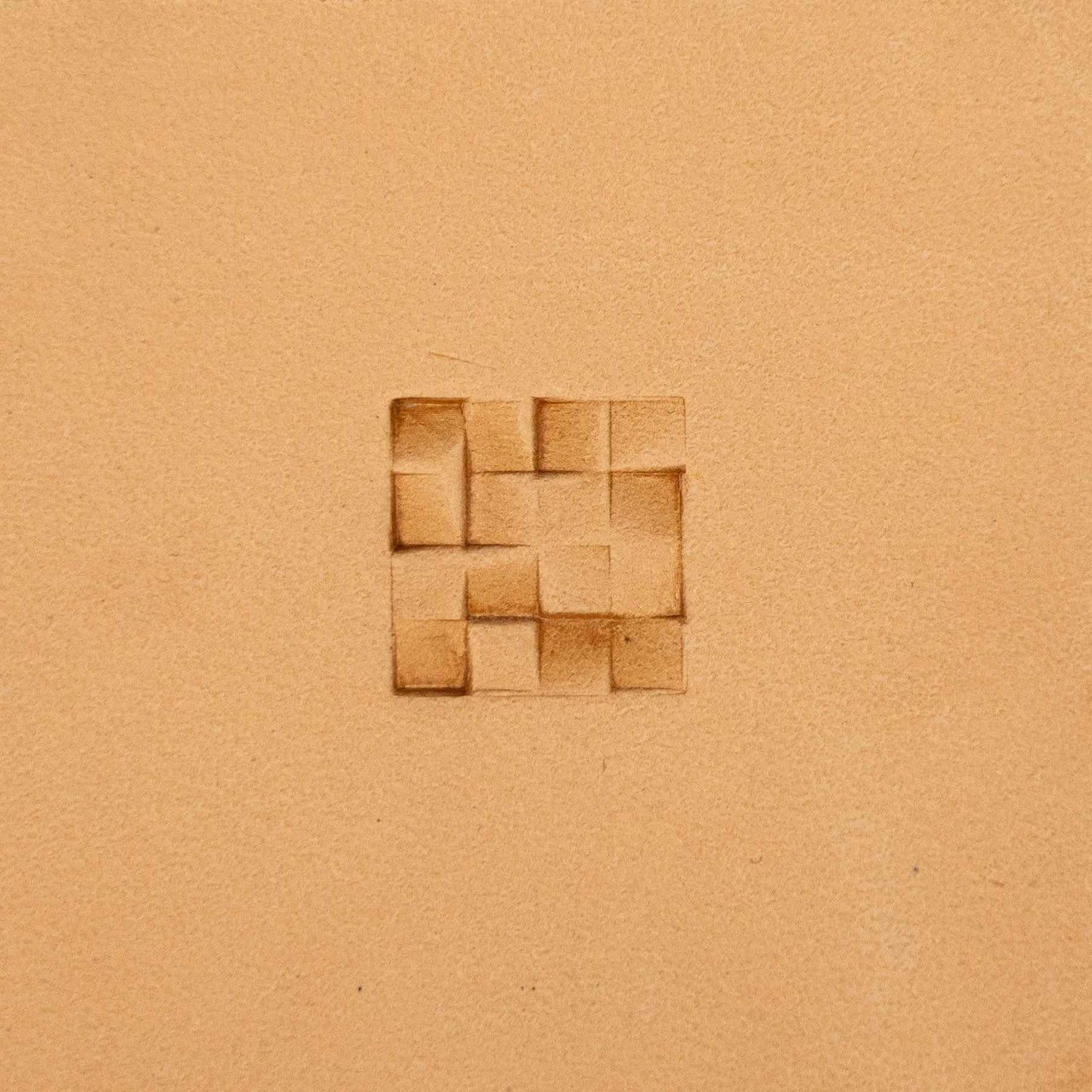LT113 Basket Weave Leather Stamping Tool–Interlocking Squares Basket Weave 14x14mm (5/9" x 5/9")