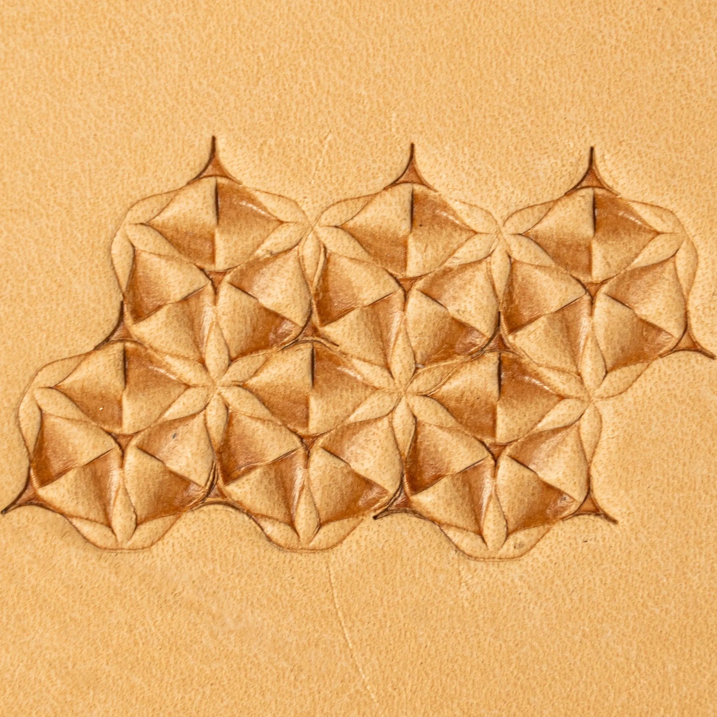 LT115 Geometric Leather Stamping Tool–Star Grid Geometric 17x17mm (2/3" x 2/3")