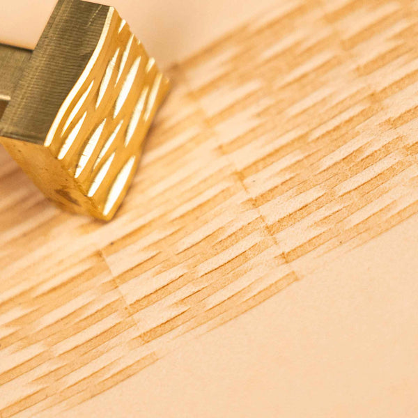Basket Weave Leather Stamp – Modern Lines