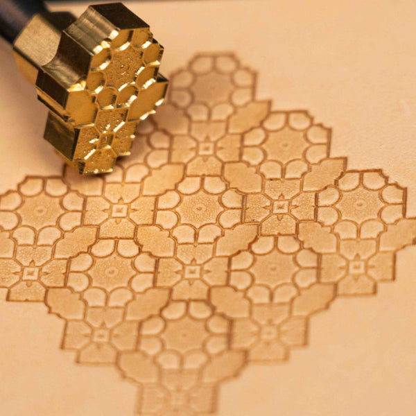 Geometric Leather Stamp – Mosaic Pattern