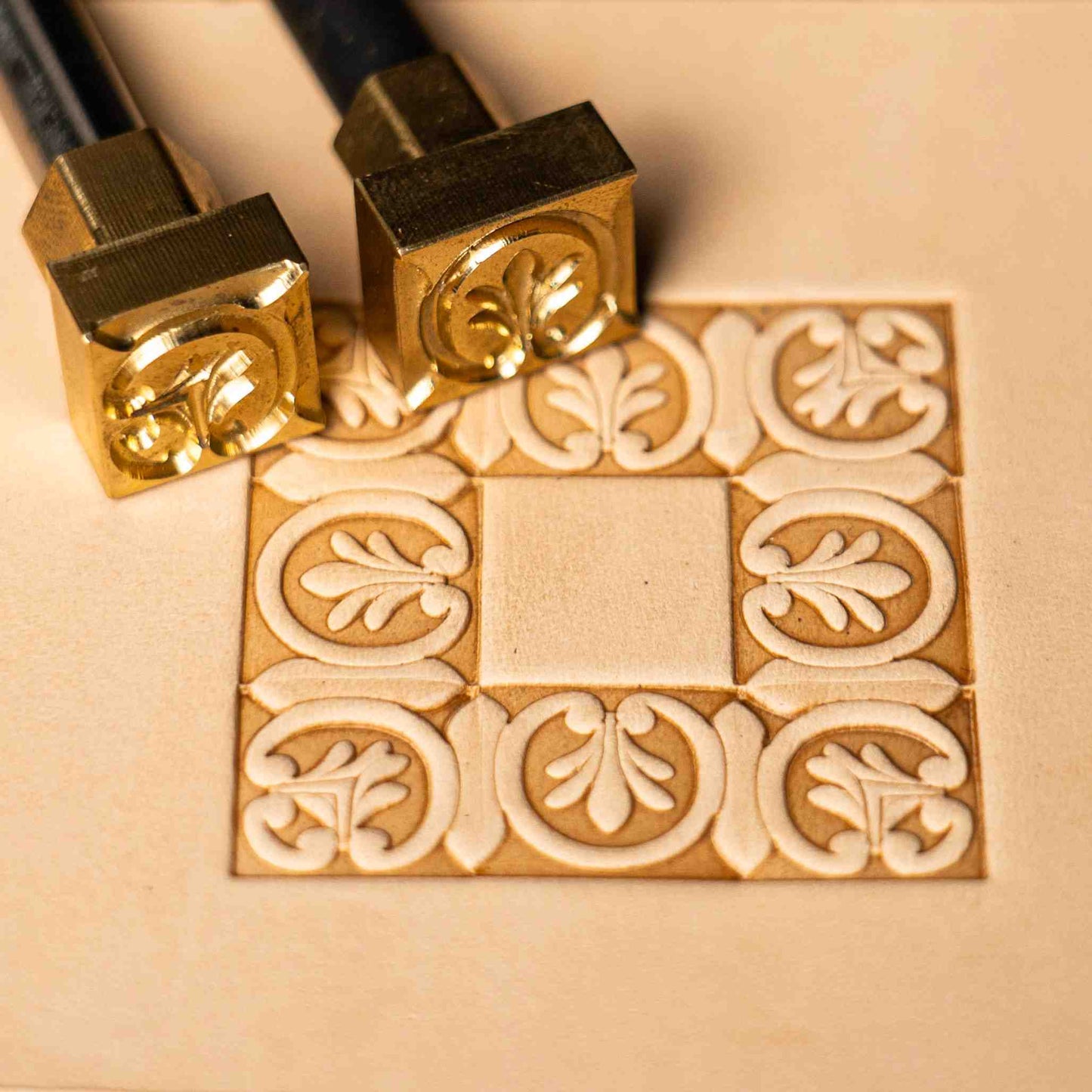 Leaf Leather Stamp – Ornate Border