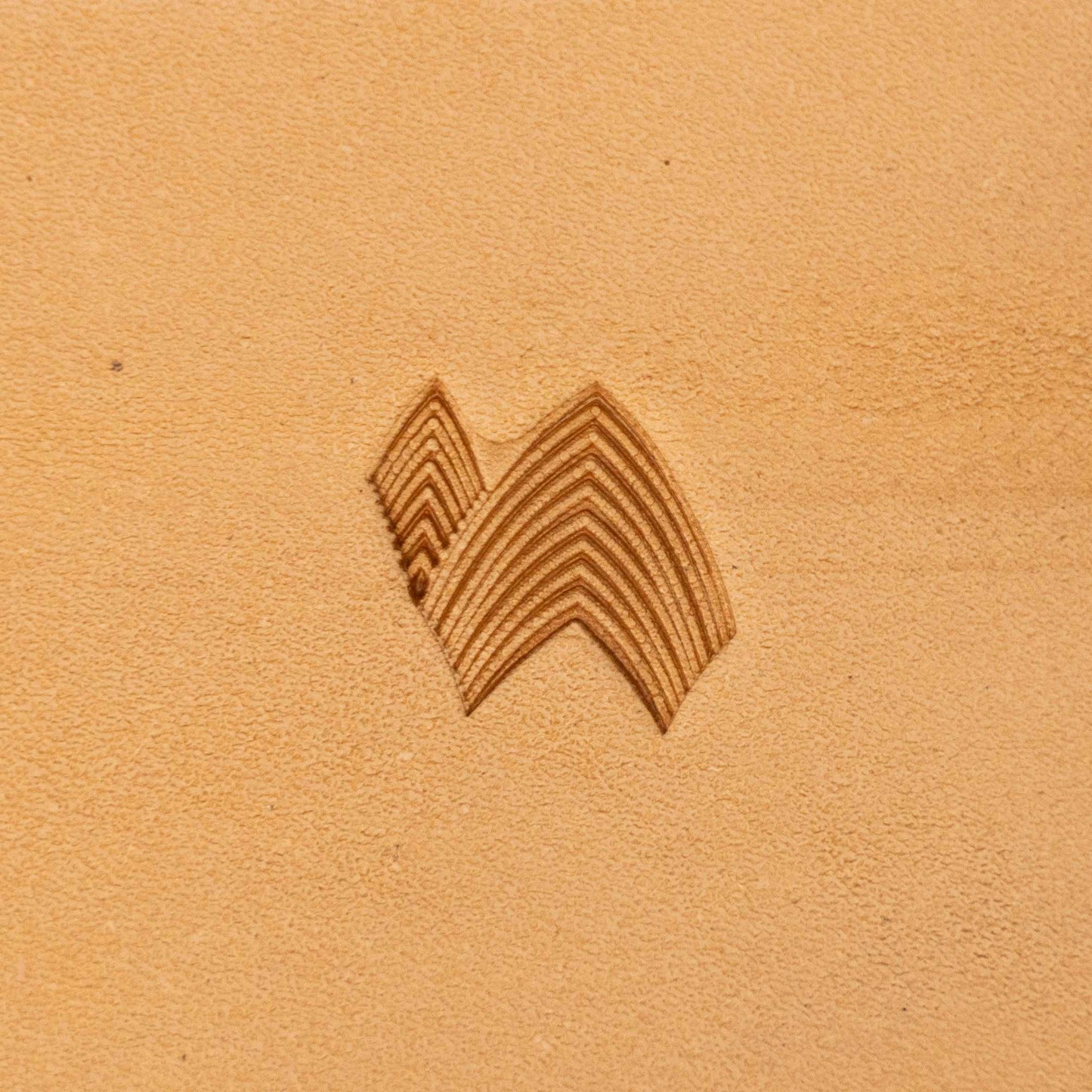 LT141 Geometric Leather Stamping Tool–Layered Chevron Geometric 19x17mm (3/4" x 2/3")