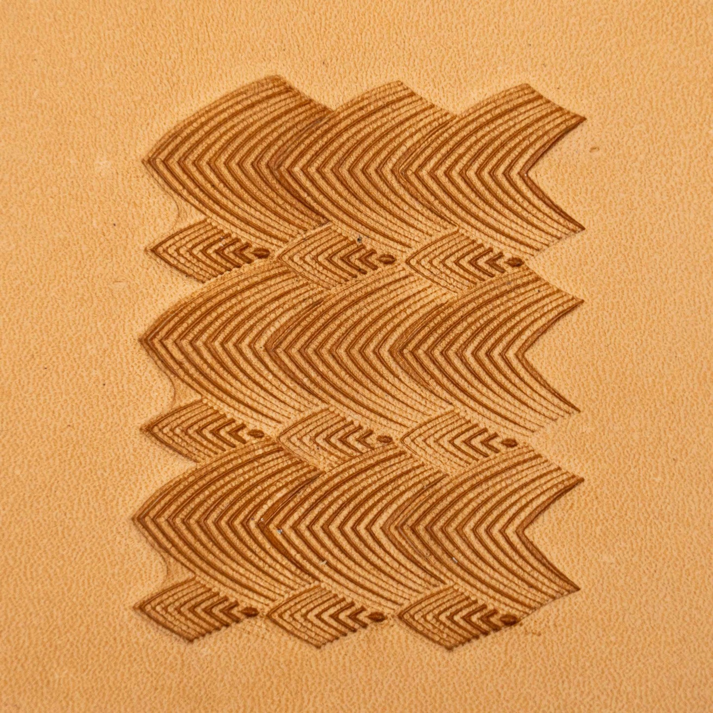 LT141 Geometric Leather Stamping Tool–Layered Chevron Geometric 19x17mm (3/4" x 2/3")
