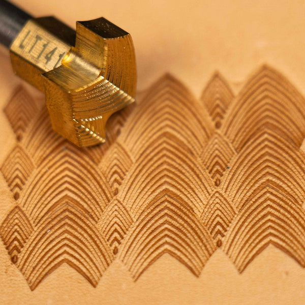 Geometric Leather Stamp – Layered Chevron