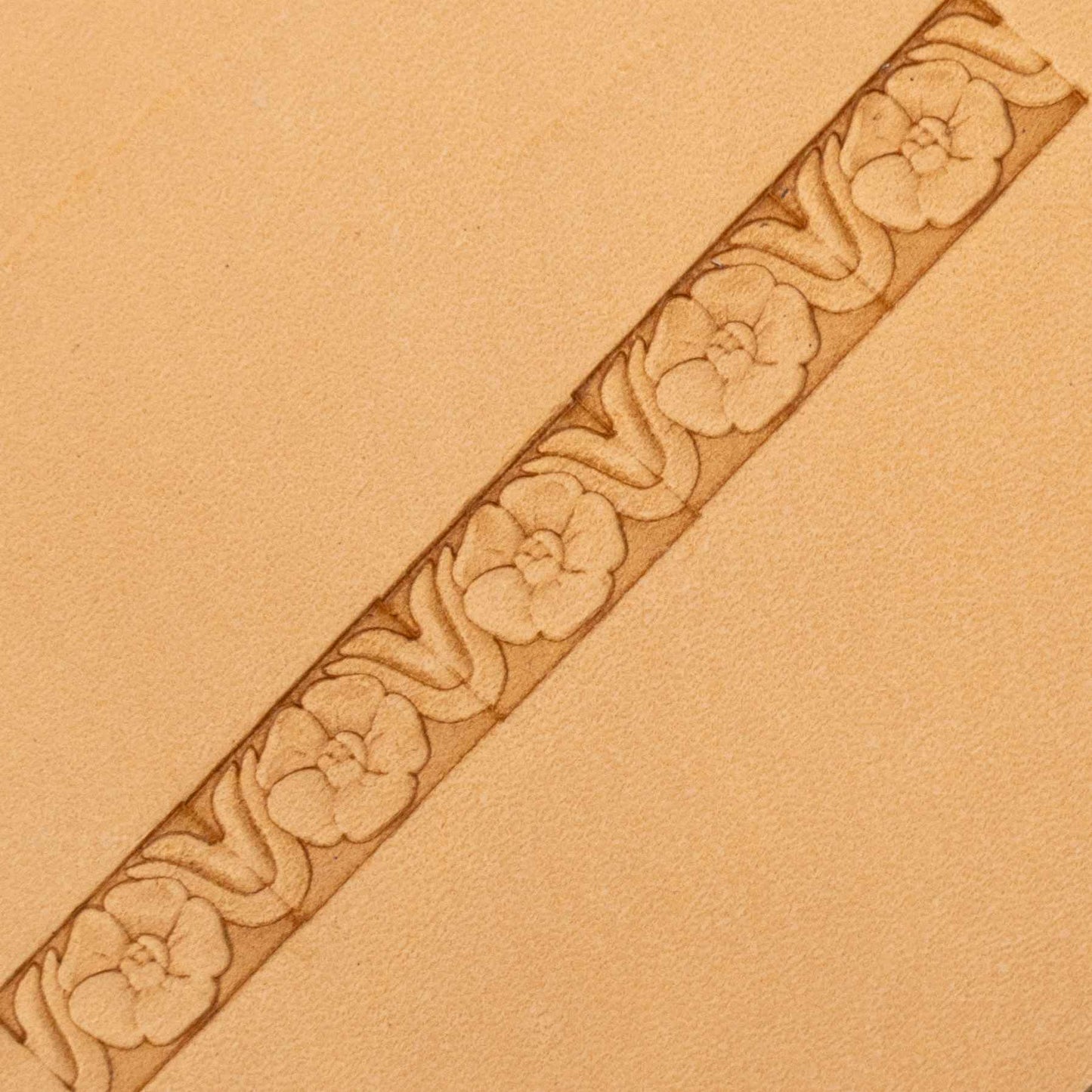 LT152 Flower Leather Stamping Tool–Border Strip Flower 16x12mm (5/8" x 7/15")