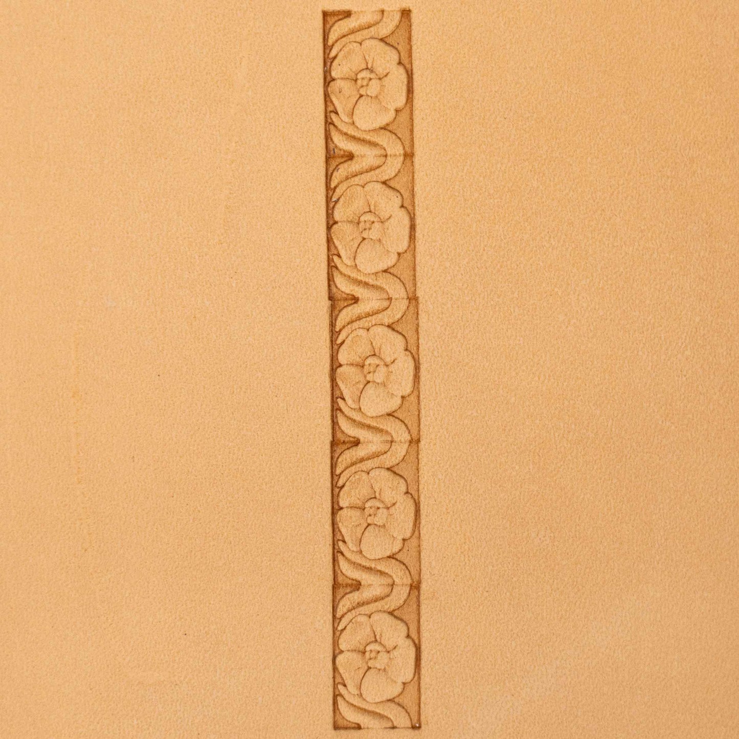 LT152 Flower Leather Stamping Tool–Border Strip Flower 16x12mm (5/8" x 7/15")