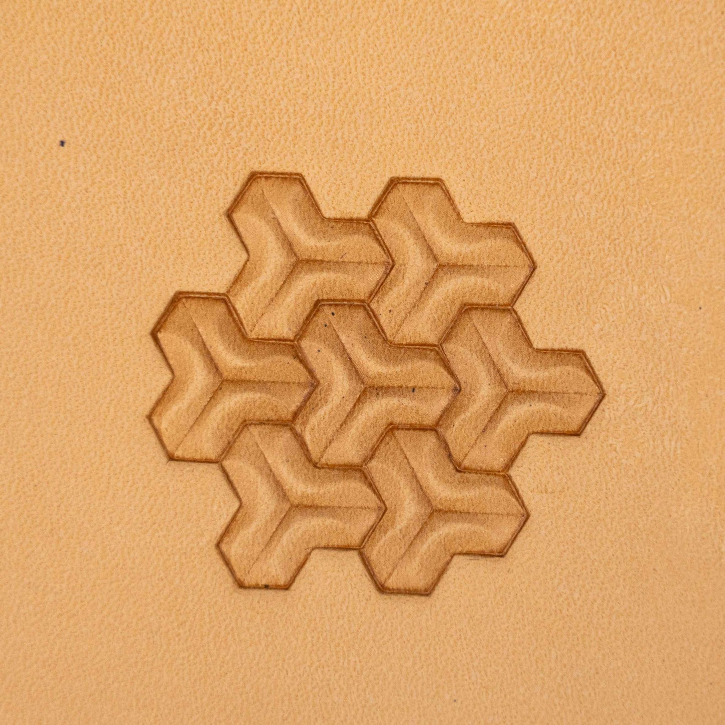 LT162 Geometric Leather Stamping Tool–3D Illusion Geometric 13x13mm (1/2" x 1/2")