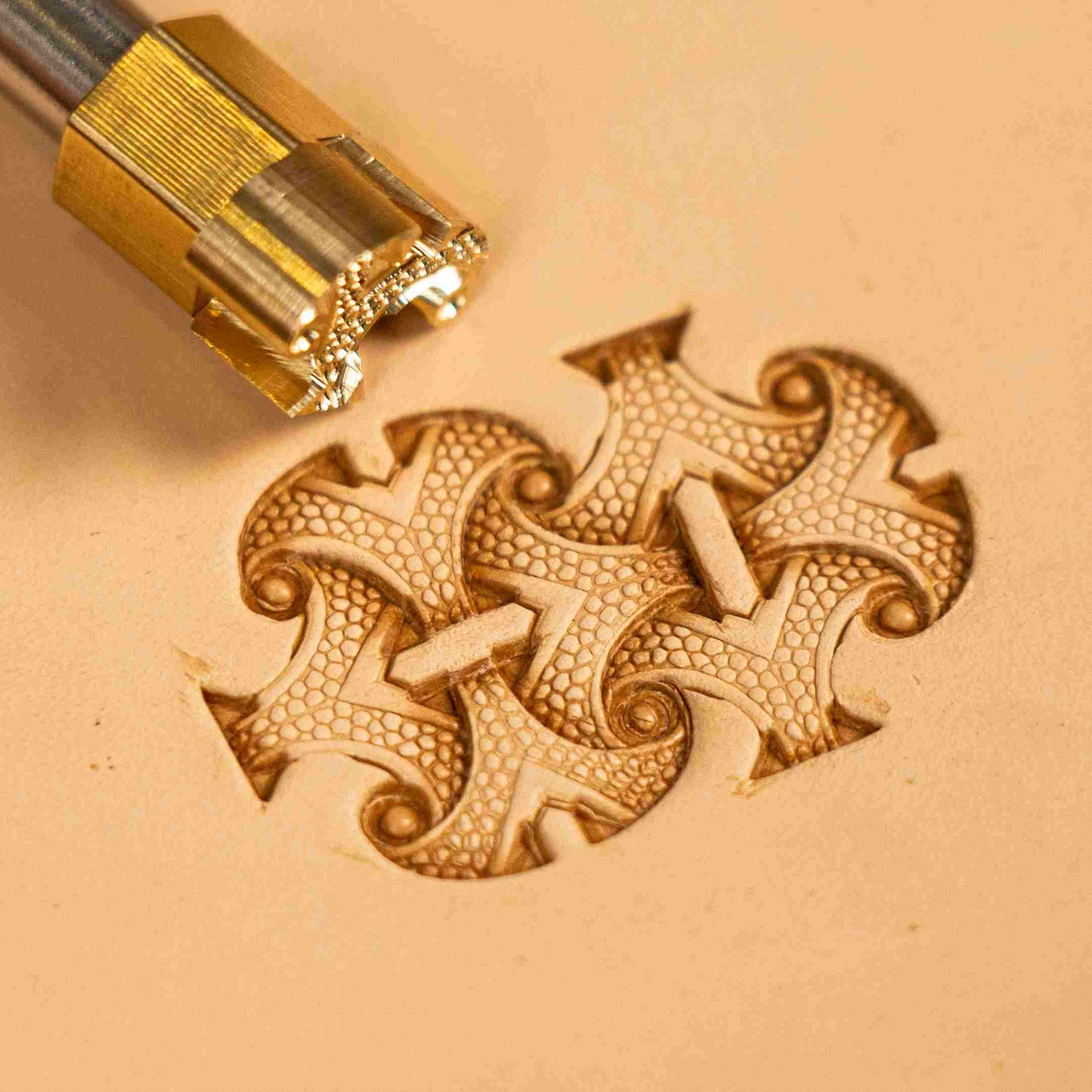 Geometric Leather Stamp – Celtic Style