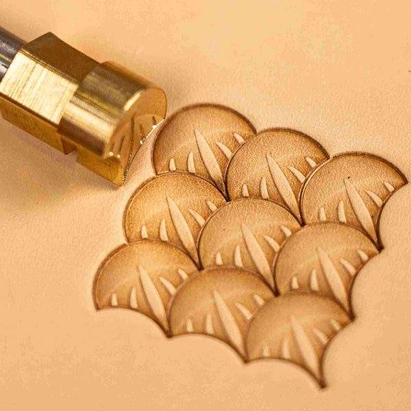 Pattern Leather Stamp – Scallop Fan