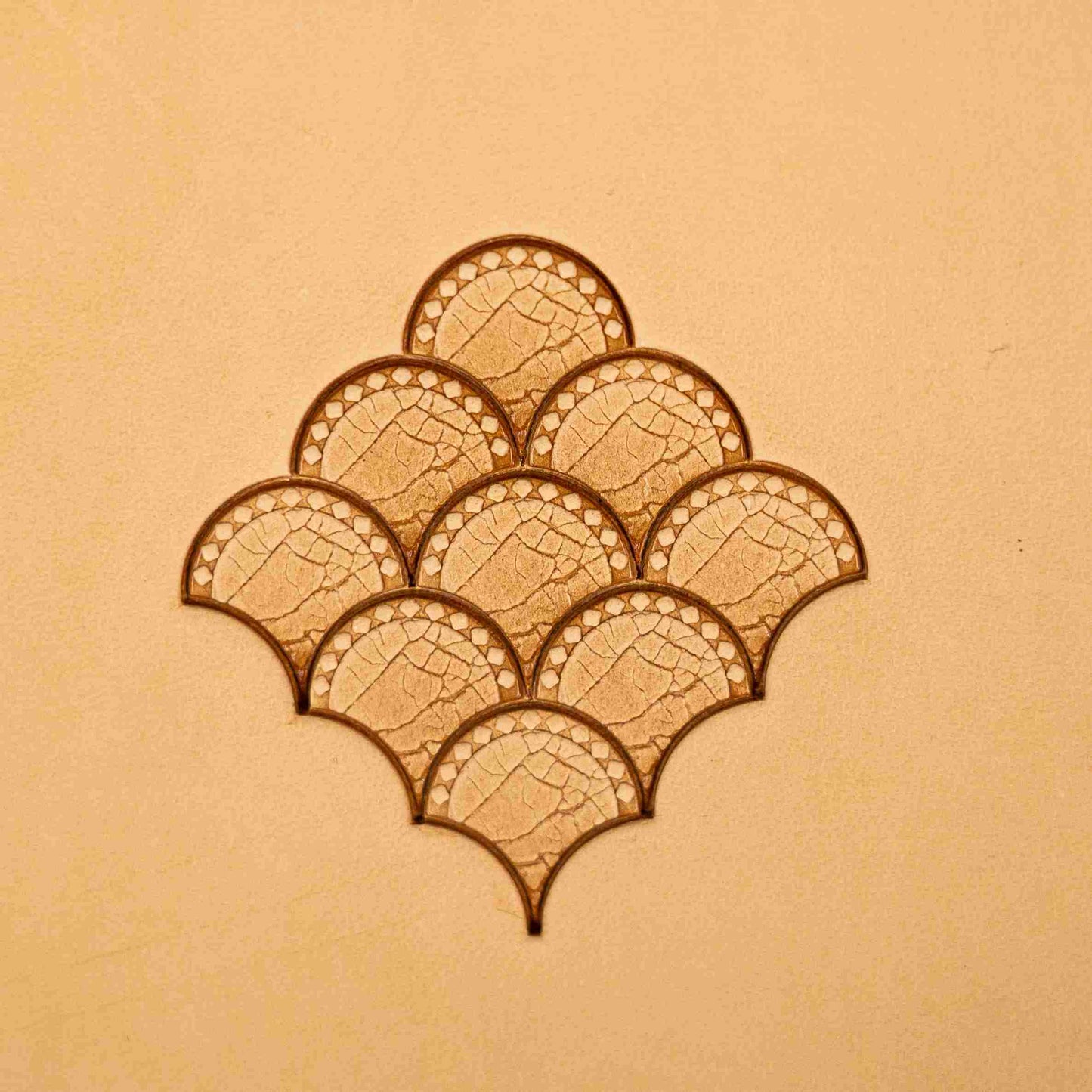 LT354 Scallop Scales Leather Stamping Tool– Scallop Scales 15x14mm (7/12" x 5/9")