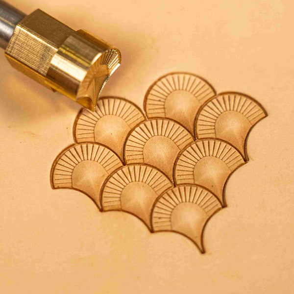 Geometric Leather Stamp – Fan Arches