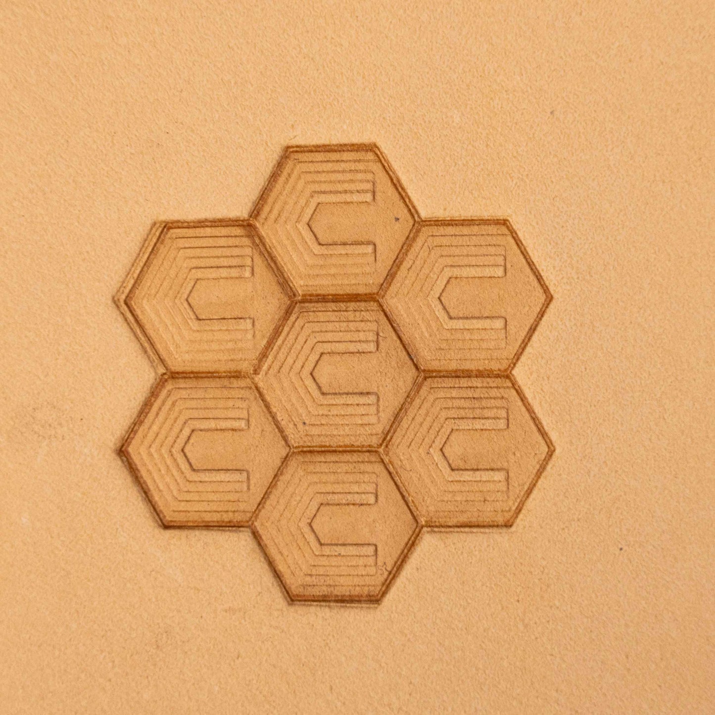 LT369 Geometric Leather Stamping Tool–Honeycomb Hex Geometric 13x15mm (1/2" x 7/12")