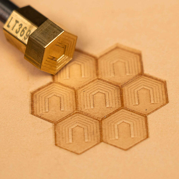 Geometric Leather Stamp – Honeycomb Hex