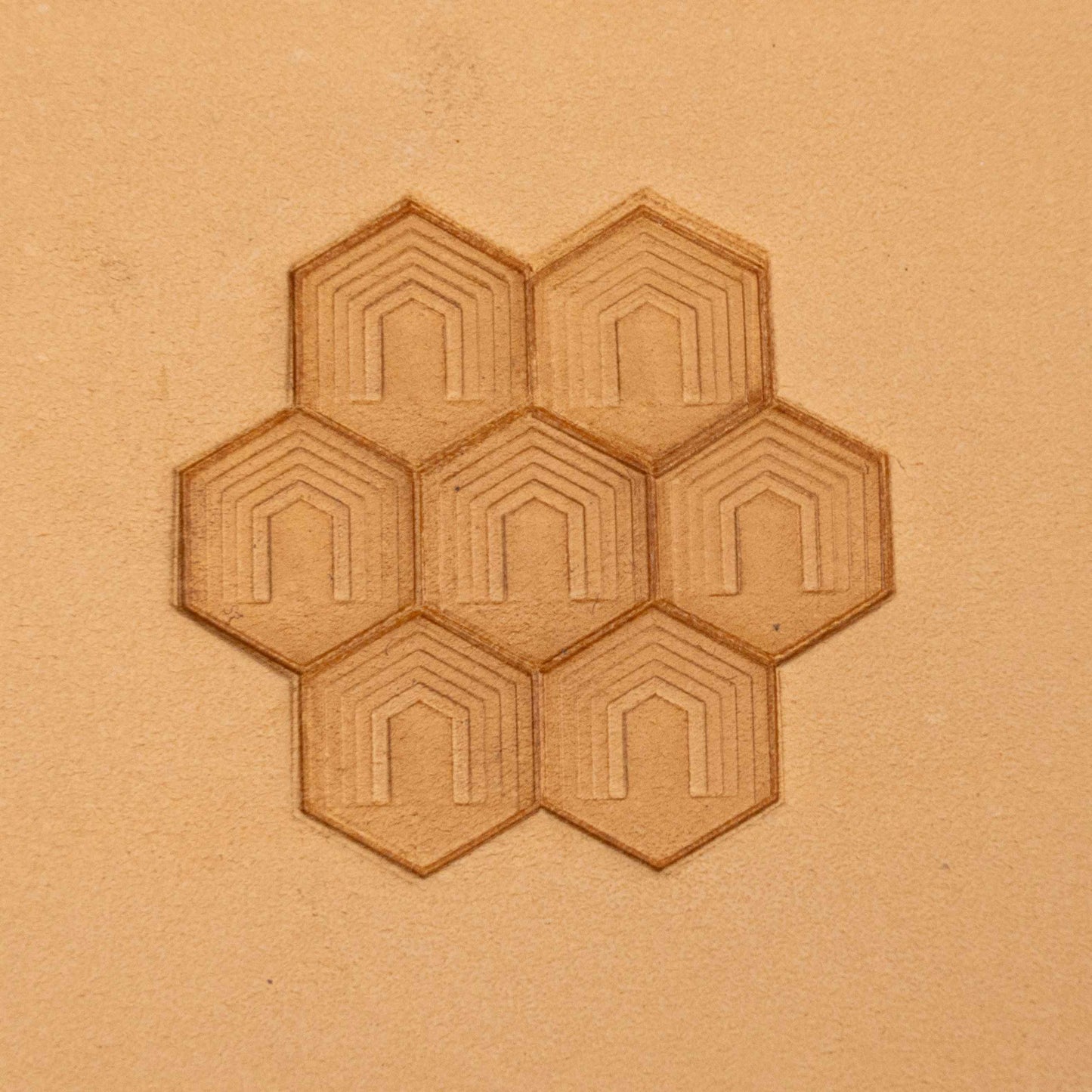 LT369 Geometric Leather Stamping Tool–Honeycomb Hex Geometric 13x15mm (1/2" x 7/12")