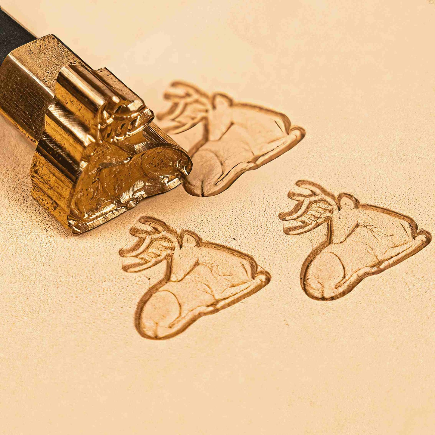 Deer Leather Stamp – Antler Head