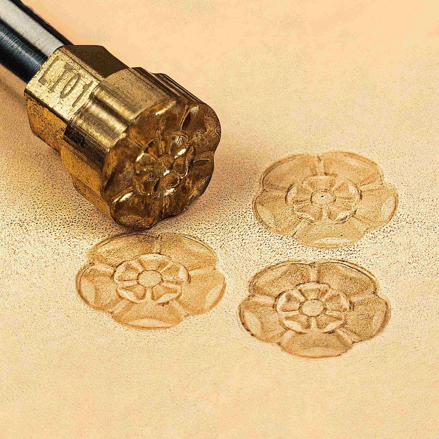 Flower Leather Stamp – Tudor Style