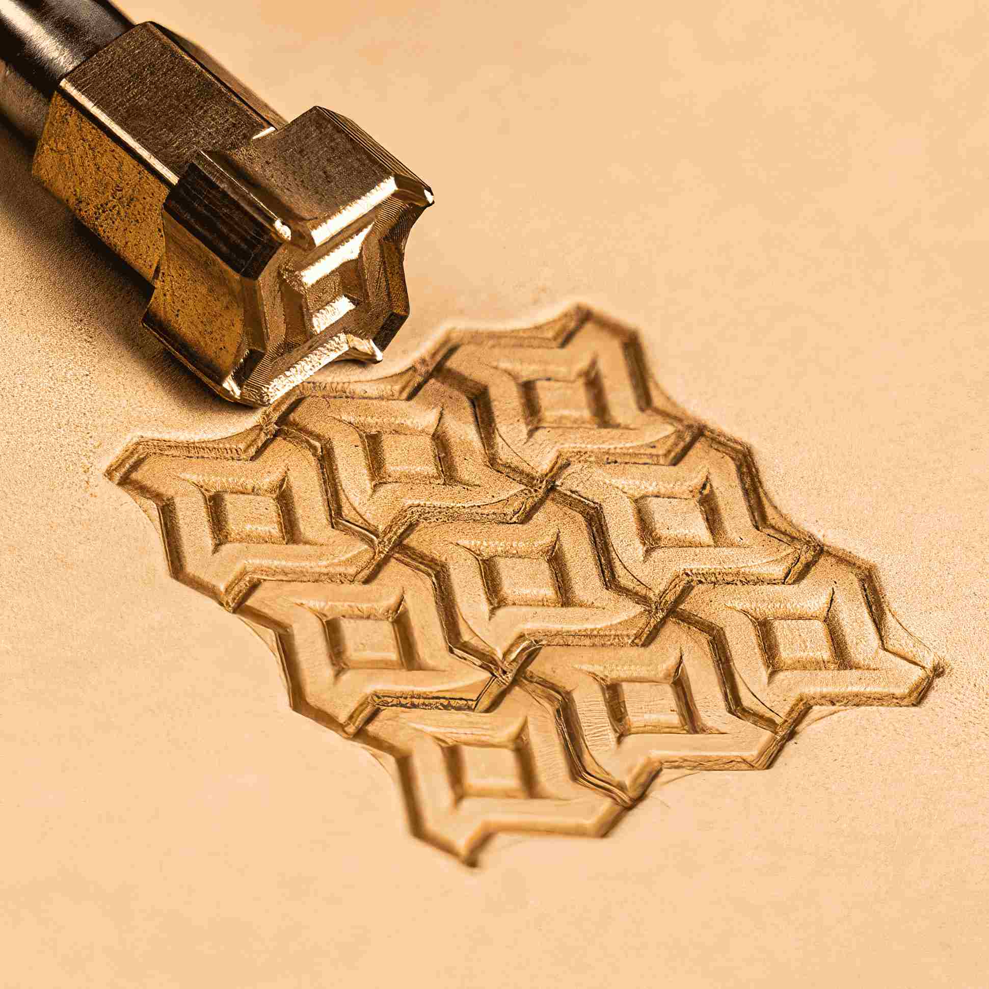 Geometric Leather Stamp – 3D Tiled