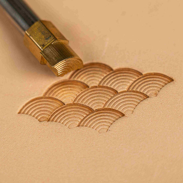 Pattern Leather Stamp – Seigaiha Waves