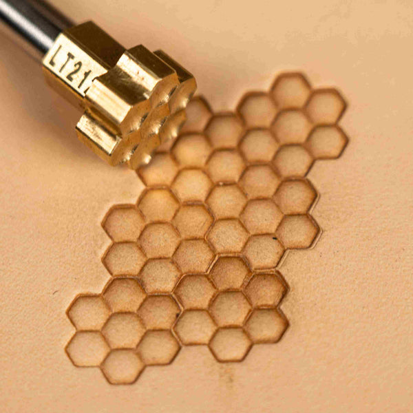 Bee Leather Stamp – Honeycomb