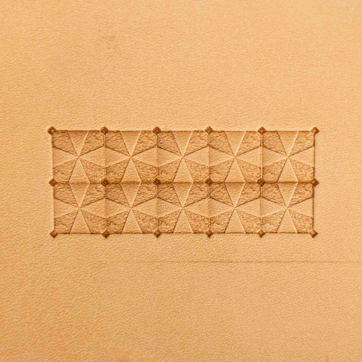 LT382 Geometric Leather Stamping Tool–Star Grid Geometric 17x17mm (2/3" x 2/3")