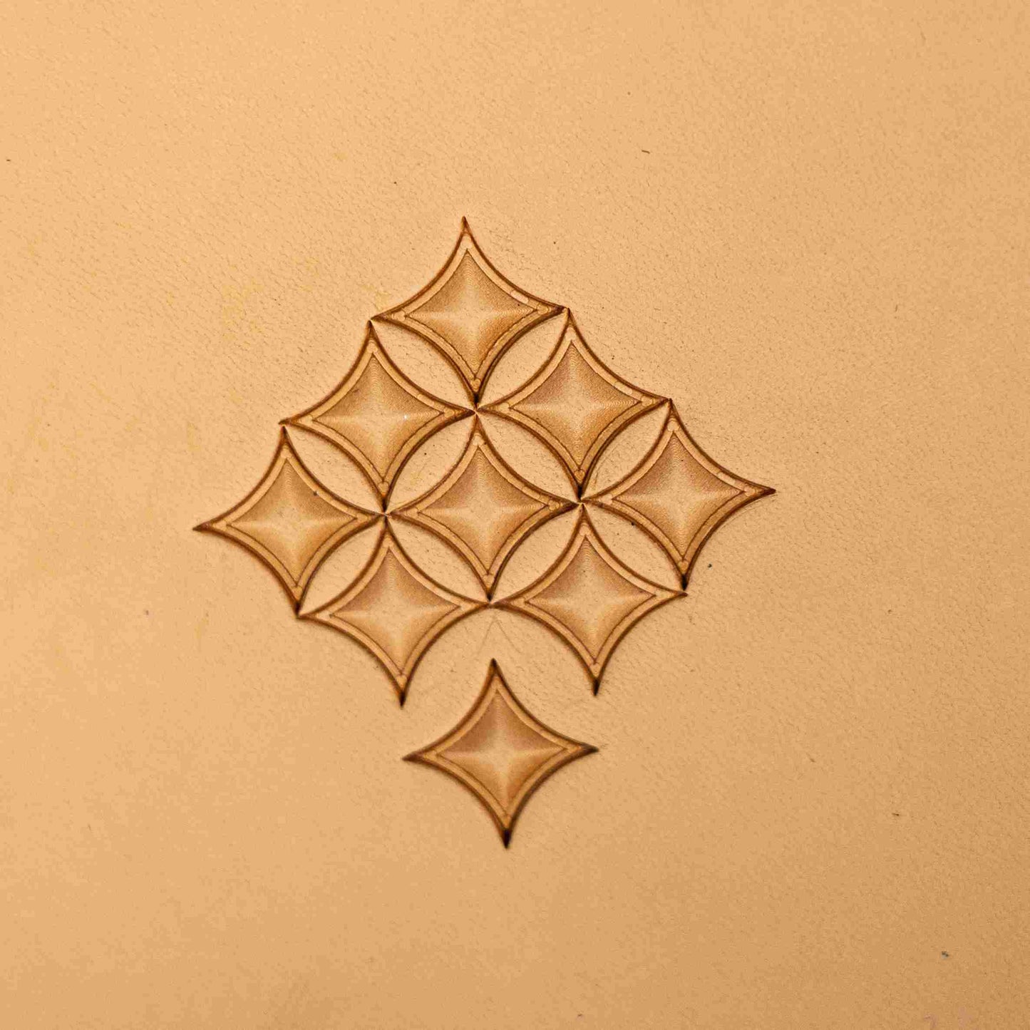 LT217 Geometric Leather Stamping Tool–Diamond Tiles Geometric 13x13mm (1/2" x 1/2")