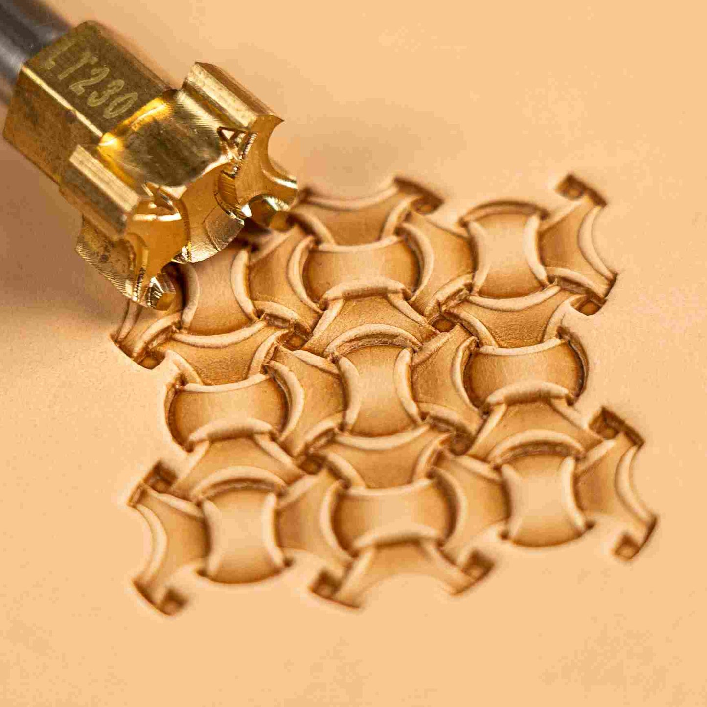 Pattern Leather Stamp – Interlocking Shapes